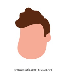 nice man face with haistyle