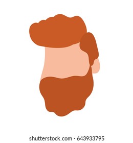 nice man face with haistyle