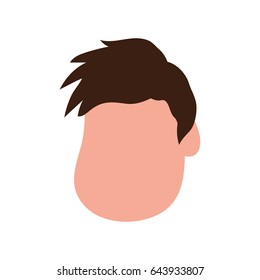 nice man face with haistyle