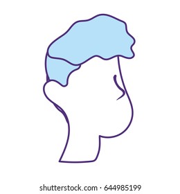 nice man face with haistyle