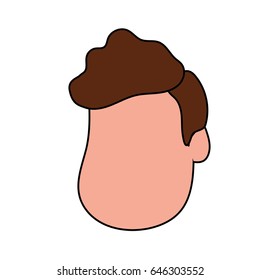 nice man face with haistyle