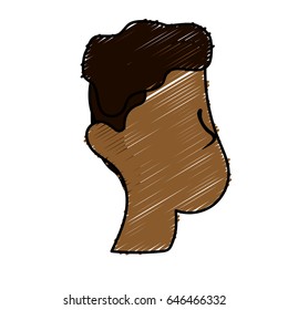 nice man face with haistyle