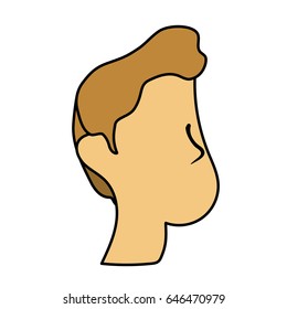 nice man face with haistyle