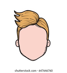 nice man face with haistyle