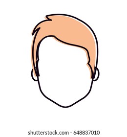nice man face with haistyle