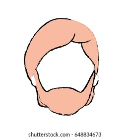 nice man face with haistyle and beard