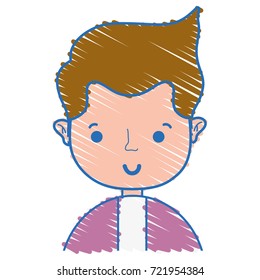 nice man with shirt and hairstyle design