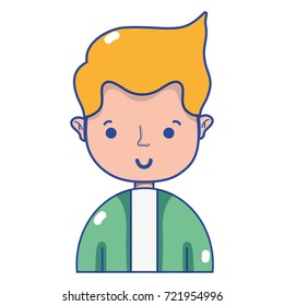 nice man with shirt and hairstyle design