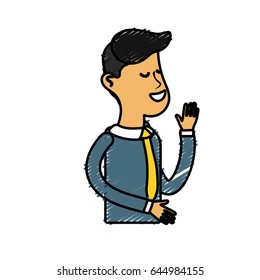 nice man with tie and sweater wear