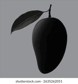A nice mango vector image silhouette 
