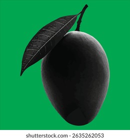 Una bonita silueta de Imagen de Vector de mango 