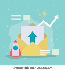 nice marketing invitation with items