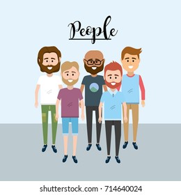 nice men friends with clothes design
