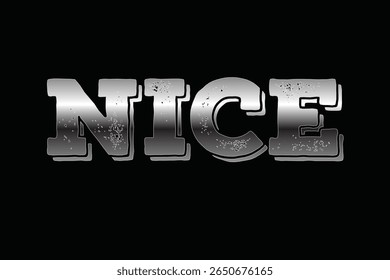 NICE - efeito de texto metálico em 3D