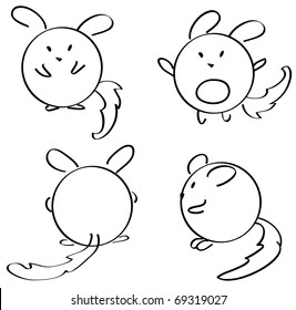 Nice mice on a white background