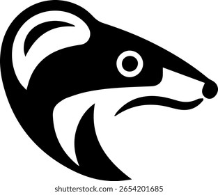 um logotipo vetor de doninha mínima agradável  