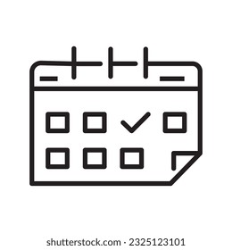 nice minimalist schedule or date icon can be used as a theme recommendation or other things