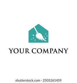 nice and modern cleaning logo concept