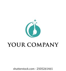 Concepto de logotipo de limpieza agradable y moderno