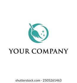 nice and modern cleaning logo concept