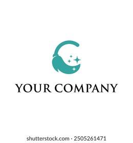 Concepto de logotipo de limpieza agradable y moderno