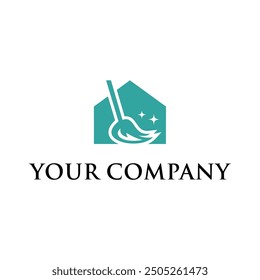 Concepto de logotipo de limpieza agradable y moderno