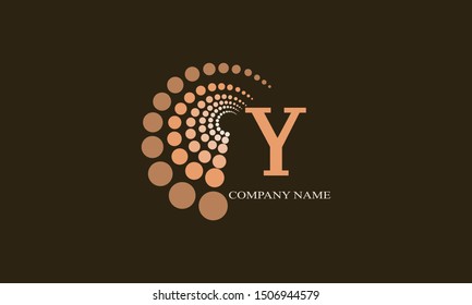 Nice monogram design for letter Y. The emblem fits well with the business style logo and brand of the company. Vector illustration