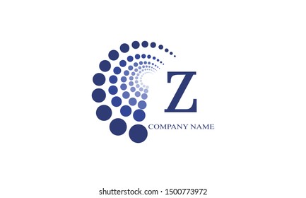 Nice monogram design for letter Z. The emblem fits well with the business style logo and brand of the company. Vector illustration