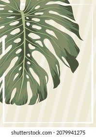 nice monstera card over beige