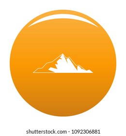 Nice mountain icon. Simple illustration of nice mountain vector icon for any design orange