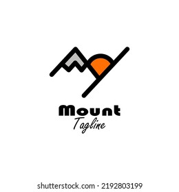 nice mountain logo for mountaineering expedition club