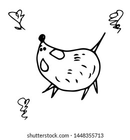 Nice mouse. Symbol. Vector illustration.