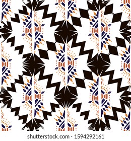 Nice nativ hand-drawn ikat background - Ethnic folk pattern. Beautiful background