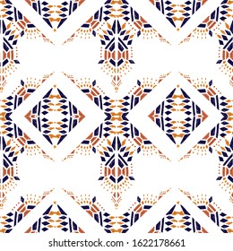 Nice nativ hand-drawn ikat background - Ethnic folk pattern. Beautiful background