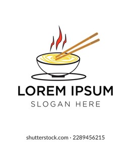 nice noodle logo vector illustration isolated on white background
