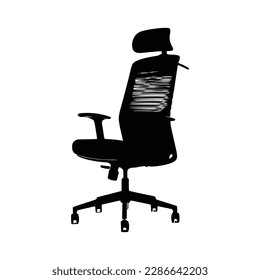 Nice Office chairs silhouettes vector Design.