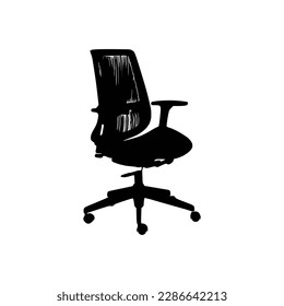 Nice Office chairs silhouettes vector Design.