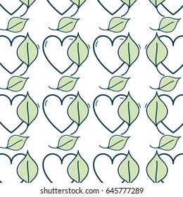 nice organic leaf plant with heart background