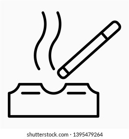 Nice Outline Ashtray vector icon