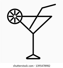Nice Outline Cocktail vector icon
