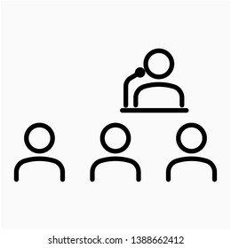 Nice Outline Conference vector icon