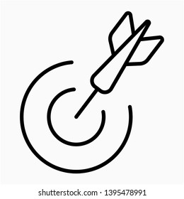 Nice Outline Dart vector icon