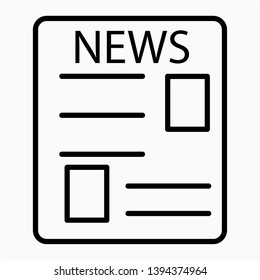 Nice Outline Newspaper vector icon