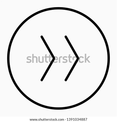 Nice Outline Next vector icon