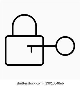 Nice Outline Padlock vector icon