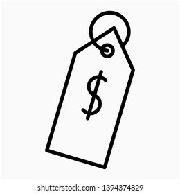 Nice Outline Tags vector icon