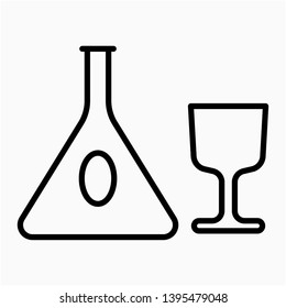 Nice Outline wine vector icon