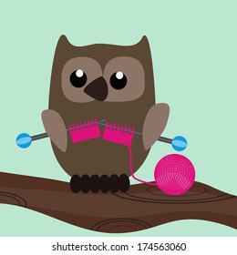 nice owl knitting