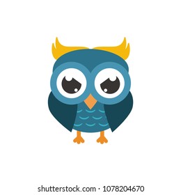nice owl logo vector cartoon