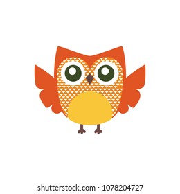 nice owl logo vector cartoon